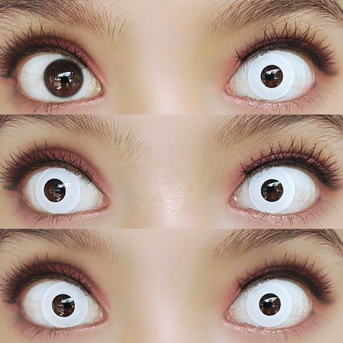 Sweety Crazy Lens - Solid White With Prescription - 14.5mm
